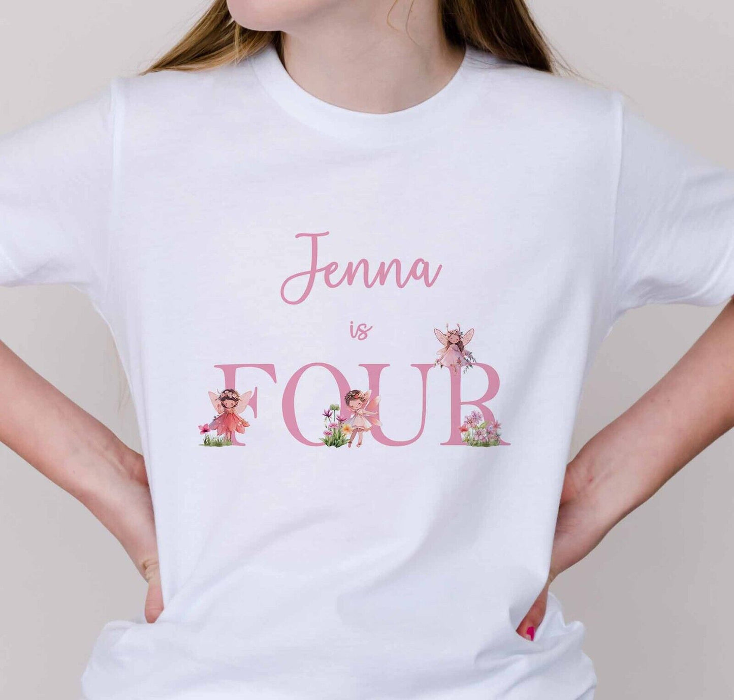 BABIES~TODDLER~BIRTHDAY~T SHIRT* PERSONALISED~I AM ONE ,TWO,THREE, FOUR ~FAIRIES