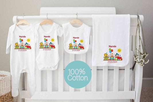 Circus   ~New Baby ~ Gift~*Baby Gro *Set *Personalised