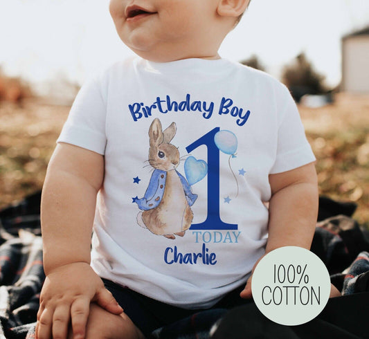 CHILDREN'S  BIRTHDAY  T SHIRT * PERSONALISED ~ Peter  Rabbit