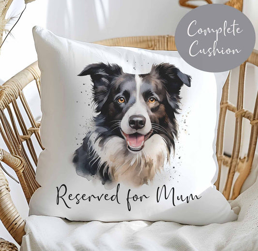 Cushion Personalised~Birthday ~pet  lover ,Dad~Mum~Other~ Border  collie  dog