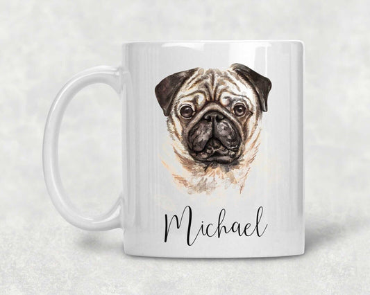 Pug  Dog  ~Ceramic Mug *Christmas~birthday *Gift * Personalised