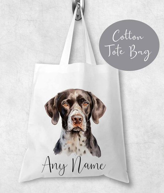 Tote bag ~  shopping bag cotton,gift , personalised  dogs , Short haired pointer