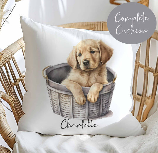 Beautiful Cushion Personalised~Birthday Gift~Dad~Mum~Other~Labrador puppy no4