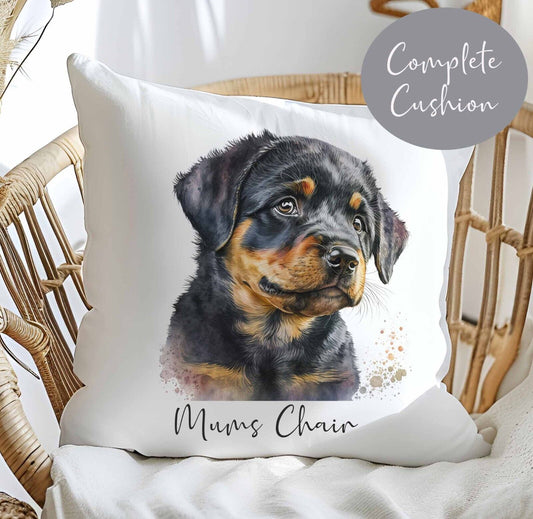 Beautiful Cushion Personalised~Birthday Gift~Dad~Mum~Other~dog~Rottweiler puppy