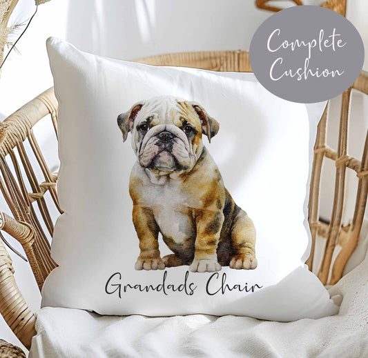 Beautiful Cushion Personalised~Birthday Gift~Dad~Mum~Other~English bulldog