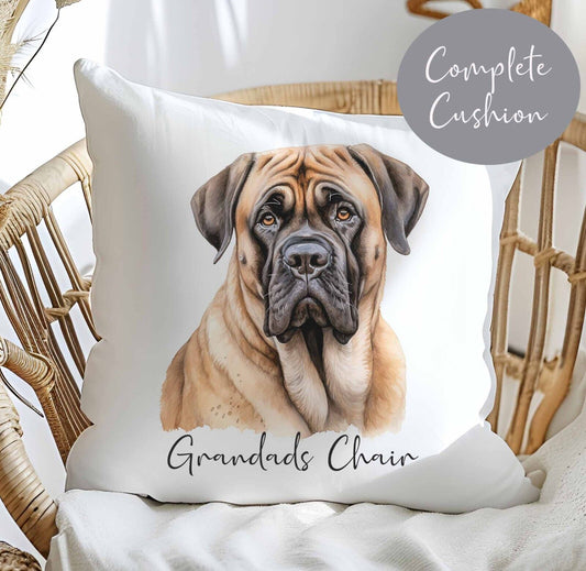 Beautiful Cushion Personalised~Birthday Gift~Dad~Mum~Other~English mastiff dog