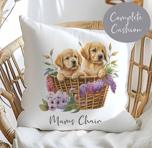 Beautiful Cushion Personalised~Birthday Gift~Dad~Mum~Other~Labrador puppy's  no2