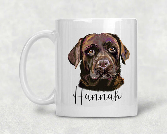 Chocolate Labrador  Dog  ~Ceramic Mug * Christmas~ birthday *Gift * Personalised