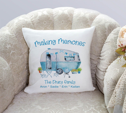 Making Memories  Beautiful Personalised  cushion*Birthday gift *Camper , Caravan