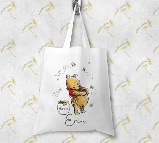 Winnie the pooh   *  Personalised Tote Bag  Gift ~ Xmas * shopping