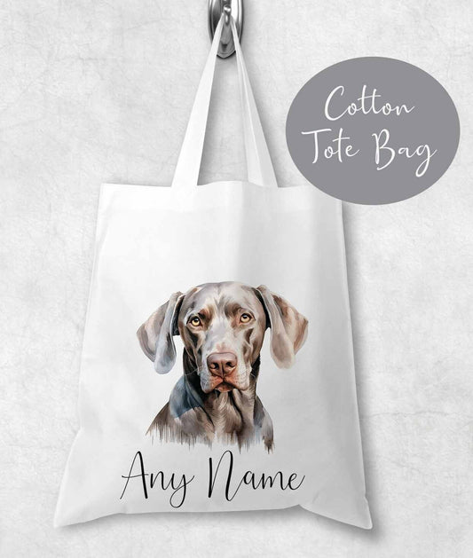 Tote bag ~  shopping bag cotton,gift , personalised  dogs , Weimaraner