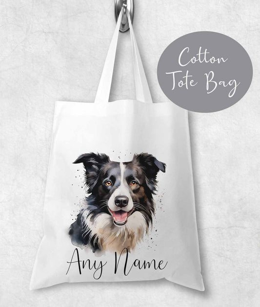 Dog Bag ~Personalised Tote shopping bag ~ lightweight ~gift , birthday , mothers day ~ Border collie