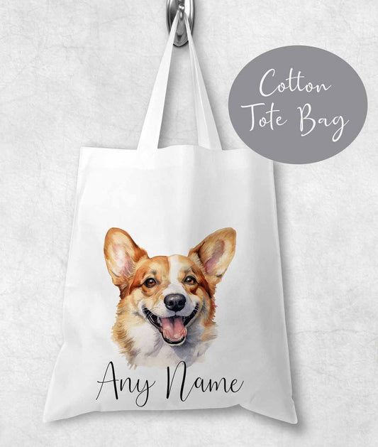 Dog Bag ~Personalised Tote shopping bag ~ lightweight ~gift , birthday , mothers day ~ Corgi