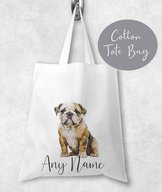 Dog Bag ~Personalised Tote shopping bag ~ lightweight ~gift , birthday , mothers day ~ English Bulldog