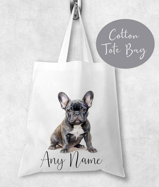 Dog Bag ~Personalised Tote shopping bag ~ lightweight ~gift , birthday , mothers day ~ French Bulldog