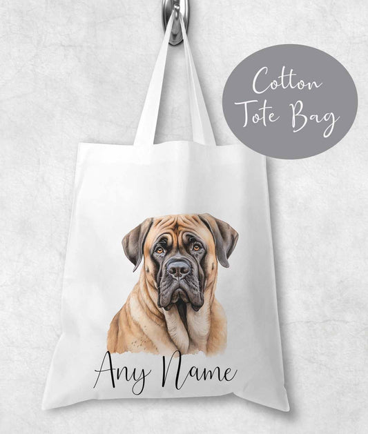 Dog Bag ~Personalised Tote shopping bag ~ lightweight ~gift , birthday , mothers day ~ English Mastiff